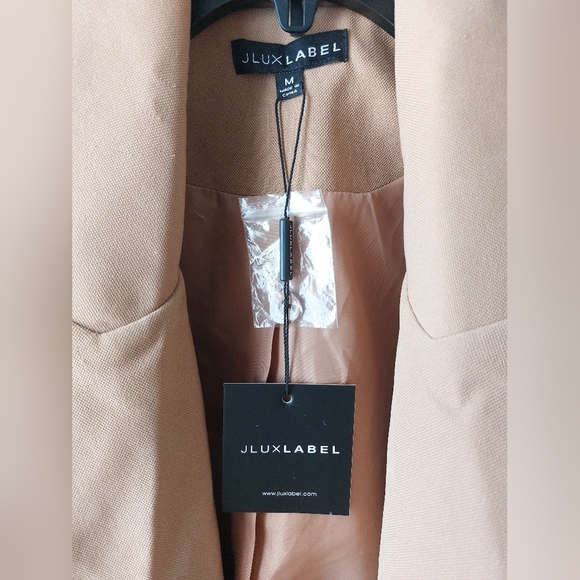 JLUXLABEL - NWT Women's Tan/Beige Suit Jacket Business Blazer - Picture 2 of 13